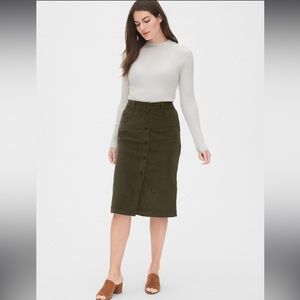 GAP TALL Corduroy midi skirt